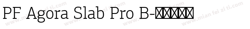 PF Agora Slab Pro B字体转换